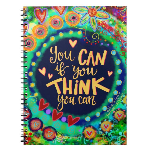 You Can Encouragement Inspirivity Colourful Notebook (Front)