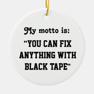 You Can Fix Anything With Black Tape Ceramic Tree Decoration