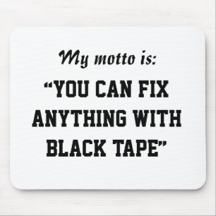 You Can Fix Anything With Black Tape Mouse Mat