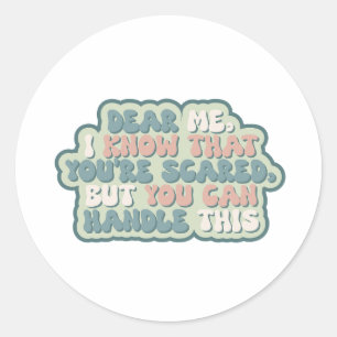 you can handle it motivatinal design classic round sticker
