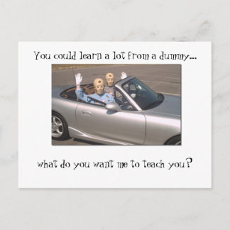 You can learn a lot from a dummy postcard