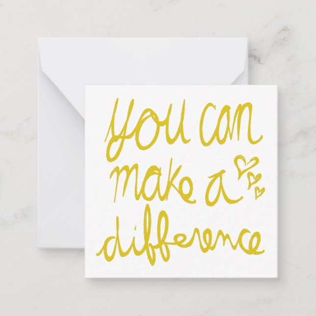 You Can Make a Difference Valentine Card (Front)
