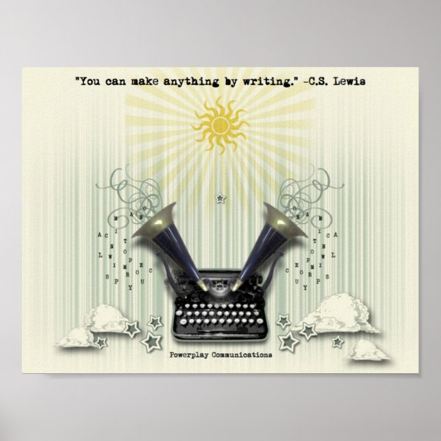 You can make anything by writing poster (Front)