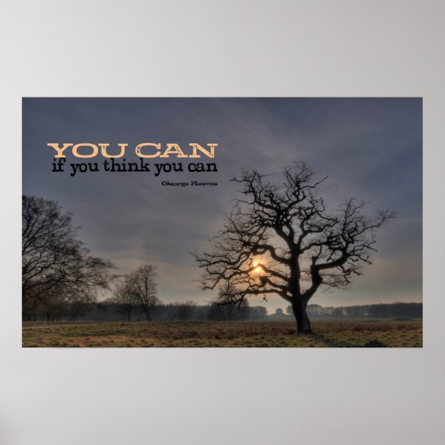 You Can Motivational Poster Print (Front)