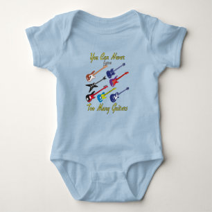 You Can Never Have Too Many Guitars - Colourful Baby Bodysuit