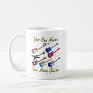 You Can Never Have Too Many Guitars - Colourful Coffee Mug