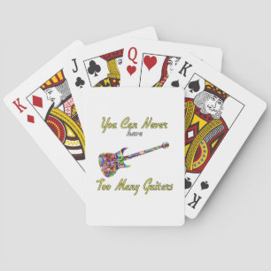You Can Never Have Too Many Guitars - Colourful Playing Cards