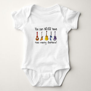 You can NEVER have too many guitars gifts Baby Bodysuit