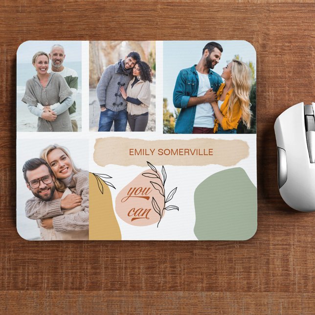You Can Positive Affirmation 4 Photo Collage Mouse Mat (Creator Uploaded)