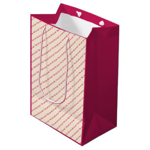 You Can Rely on Me Minimal Pattern & Quote Design Medium Gift Bag