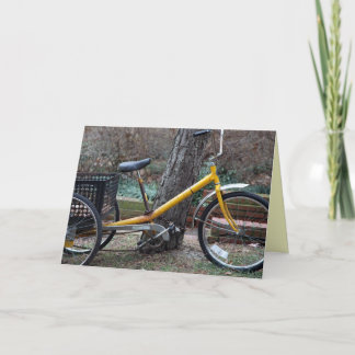 You can ride your trike if you want to card