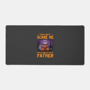 You Can Scare Me Father Halloween Pumpkins Graveya Desk Mat
