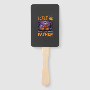 You Can Scare Me Father Halloween Pumpkins Graveya Hand Fan
