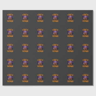 You Can Scare Me Father Halloween Pumpkins Graveya Wrapping Paper