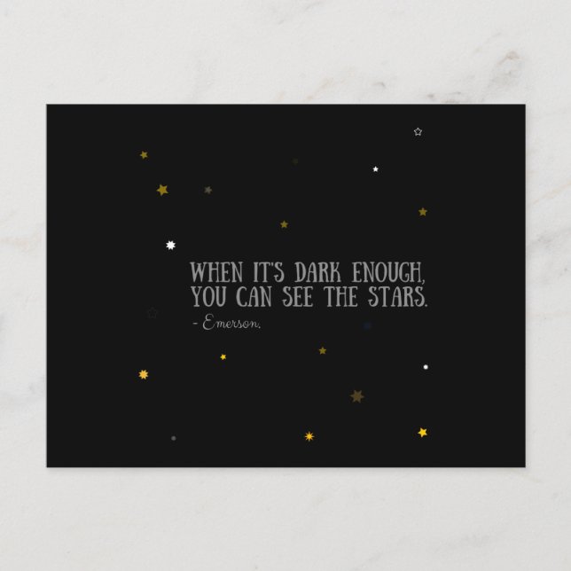 You can see the stars Emerson quote Postcard (Front)