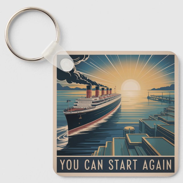 You Can Start Again Key Ring (Front)