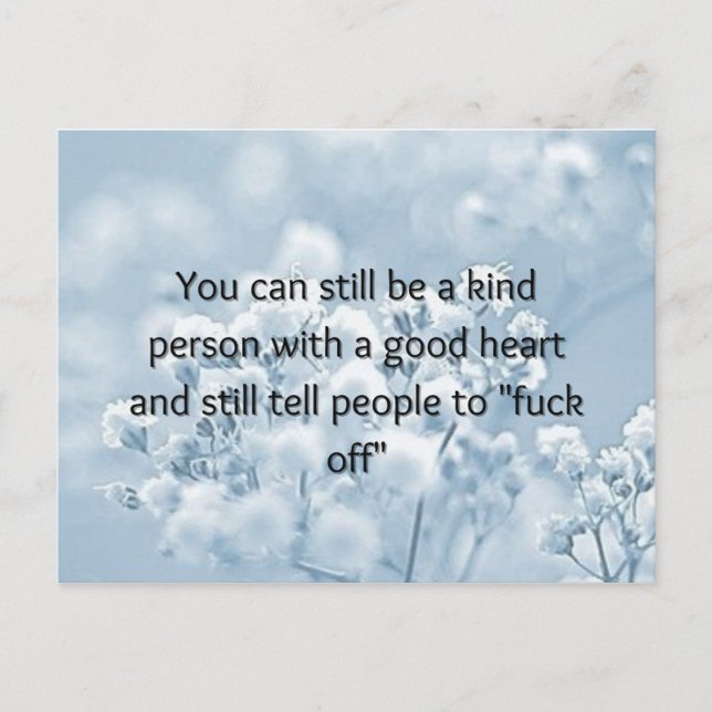 You can Still Be Kind Motivational Mini Art Print Holiday Postcard (Front)