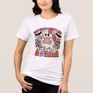 You Can’t Scare Me I’m a SPED Teacher Cute Hallowe Tri-Blend Shirt