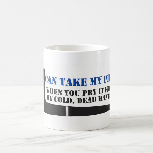 'You can take my pipe' pipe smoker's mug (Center)