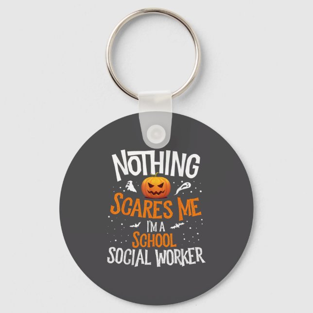 You Cannot E Me I'm A Middle School Social Worker  Key Ring (Front)