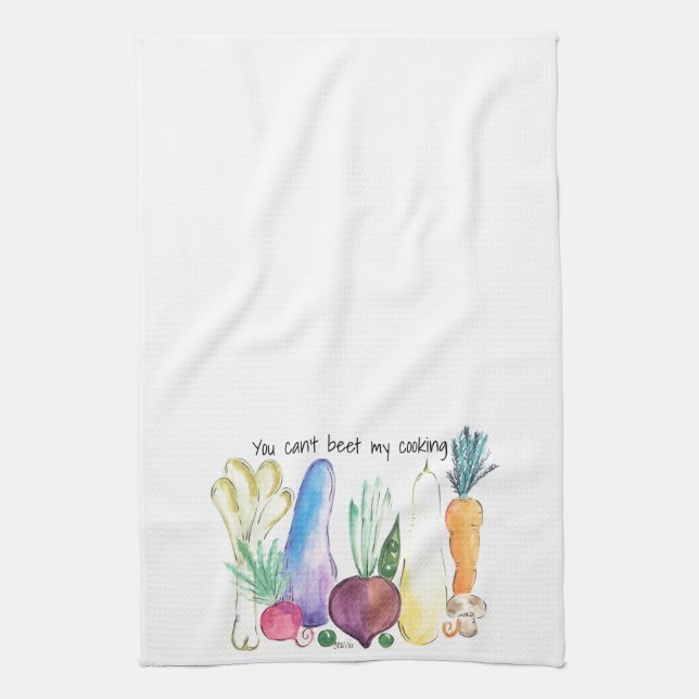 You Can't Beet My Cooking Dish Towel (Vertical)