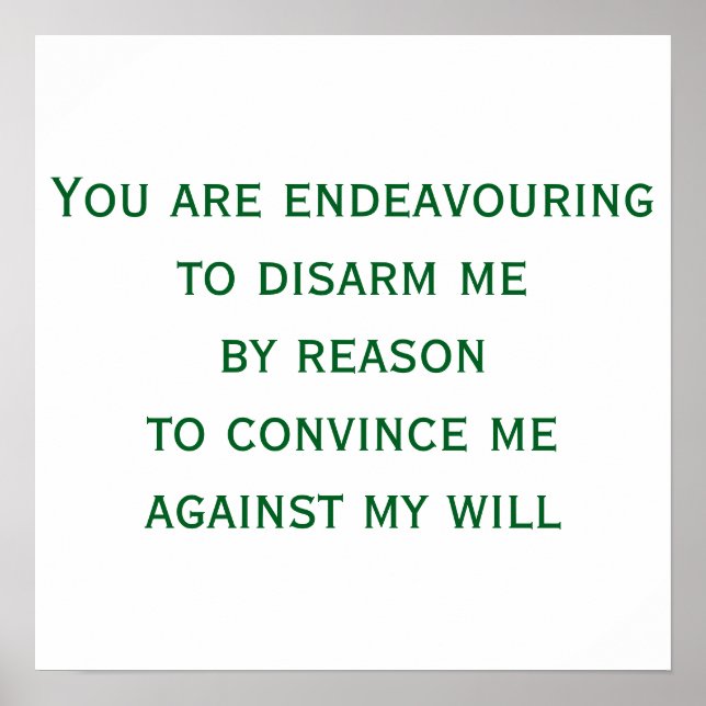 You can't convince me poster (Front)