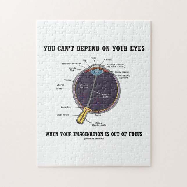 You Can't Depend On Your Eyes Imagination Focus Jigsaw Puzzle (Vertical)