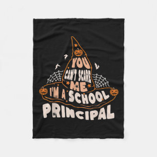 You Can't E Me I Am A School Principal Halloween  Fleece Blanket