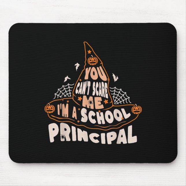 You Can't E Me I Am A School Principal Halloween  Mouse Mat (Front)