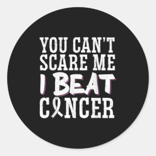 You Can't E Me I Beat Cancer  Classic Round Sticker