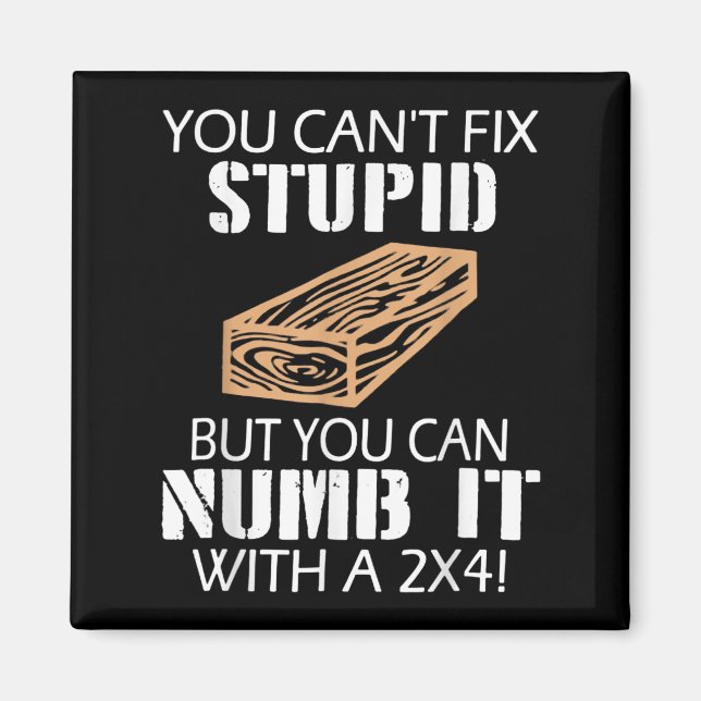 You Can't Fix Stud But You Can Numb It With A 2x4  Magnet (Front)