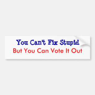 You Can't Fix Stupid Bumper Sticker