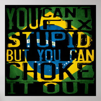 You can't fix stupid, but you can choke it out poster