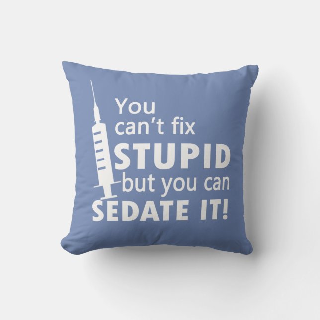 You Can't Fix Stupid Cushion (Front)