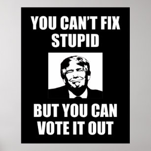 You Can't Fix Stupid Funny Anti-Trump Poster