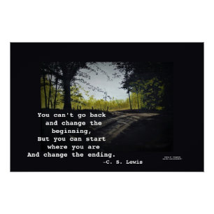 YOU CAN'T GO BACK C.S.LEWIS POSTER