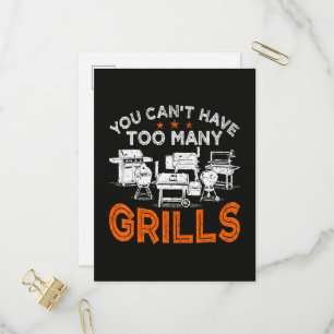 You Can't Have Too Many Grills Invitation Postcard