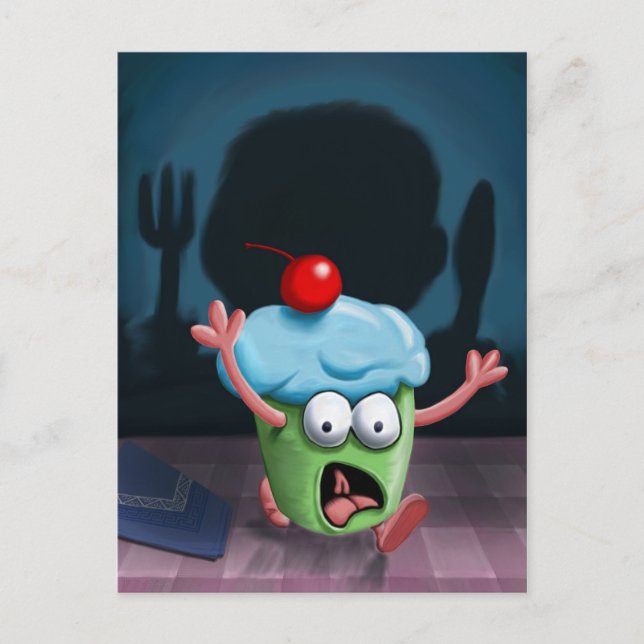 You Can't Hide From The Muffin Man Postcard (Front)