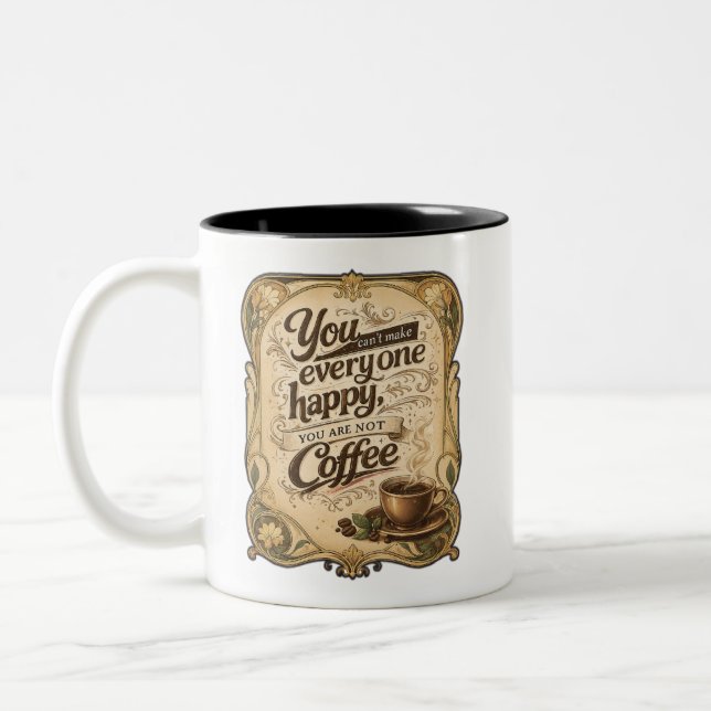 You Can't Make Everyone Happy - Coffee Two-Tone Coffee Mug (Left)