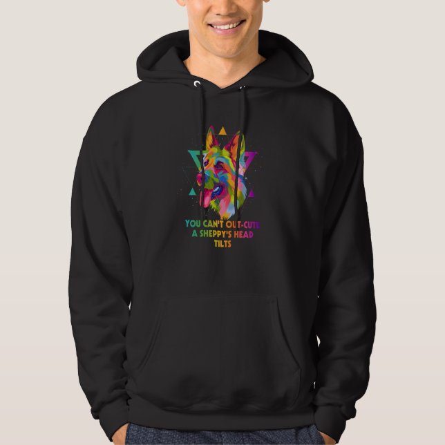 You Cant Out Cute Sheppys Head Tilts German Shephe Hoodie (Front)