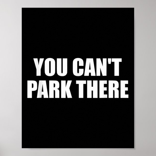 You Cant Park There Funny Viral Car Meme Sarcasm M Poster (Front)
