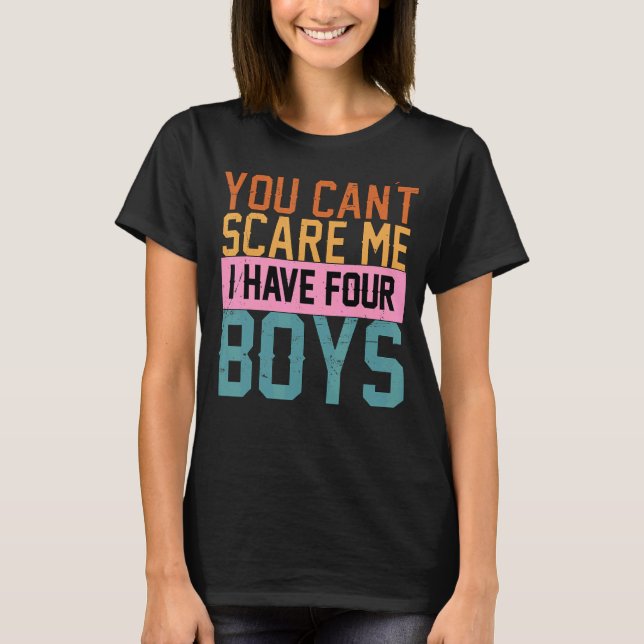 You Can't Scare Me I Have Two Daughters Retro  Dad T-Shirt (Front)
