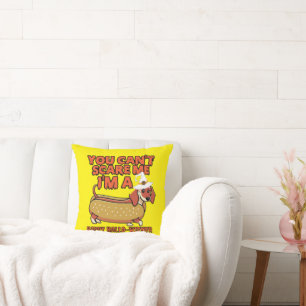 YOU CAN'T SCARE ME, I'M A HAPPY HALLOWIENER CUSHION