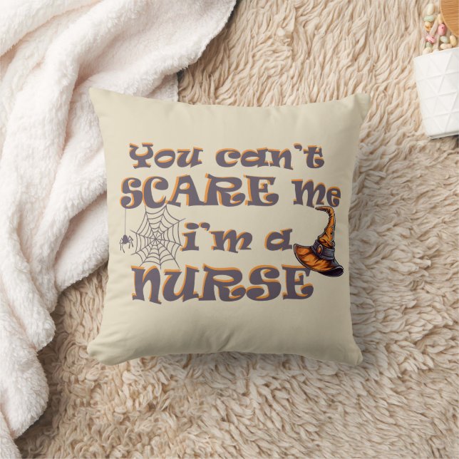 You can't scare me I'm a nurse Halloween Cushion (Blanket)