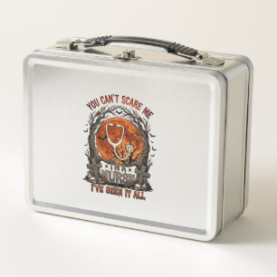 You Cant Scare Me Nurse Halloween Stethoscope Oran Metal Lunch Box