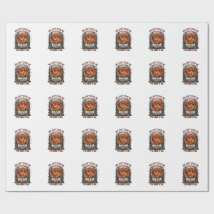 You Cant Scare Me Nurse Halloween Stethoscope Oran Wrapping Paper