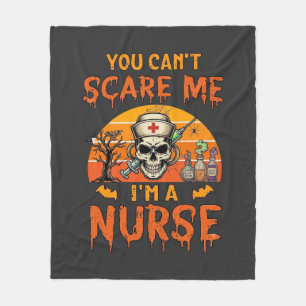 You Cant Scare Me Nurse Skull Syringe Potion Hallo Fleece Blanket