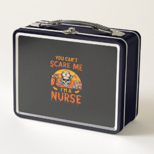 You Cant Scare Me Nurse Skull Syringe Potion Hallo Metal Lunch Box