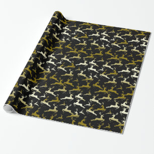 YOU CHOOSE BACKGROUND COLOR Camo Deer Wrapping Paper