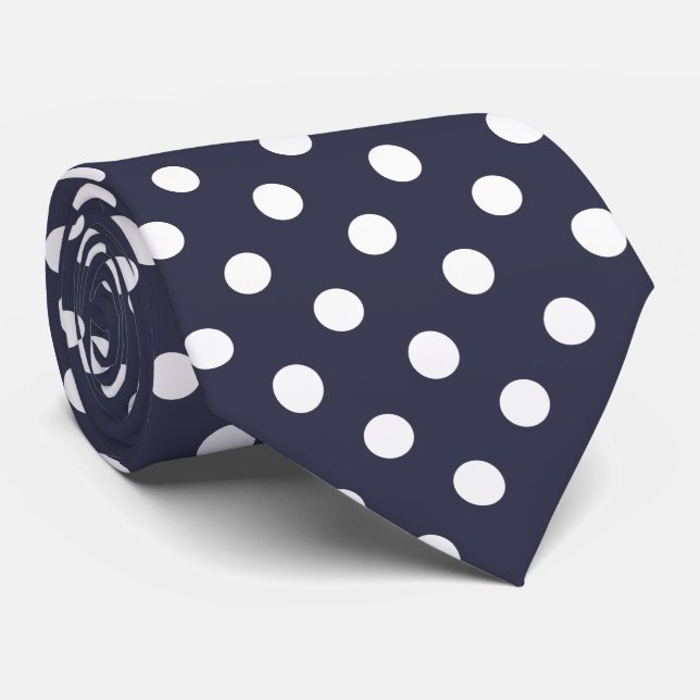 You choose background colour and white polka dots tie (Rolled)